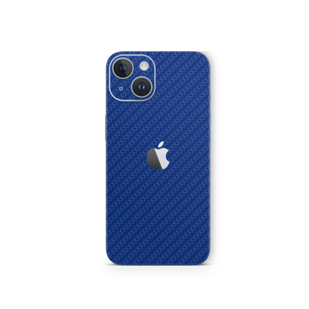 Carbon Fiber Blue Skin for Iphone 15 Plus