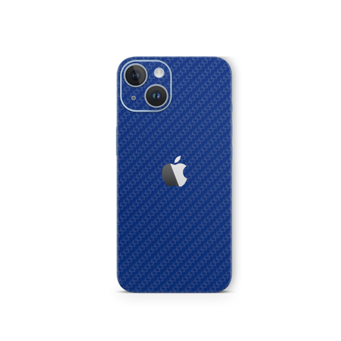 Carbon Fiber Blue Skin for Iphone 15 Plus