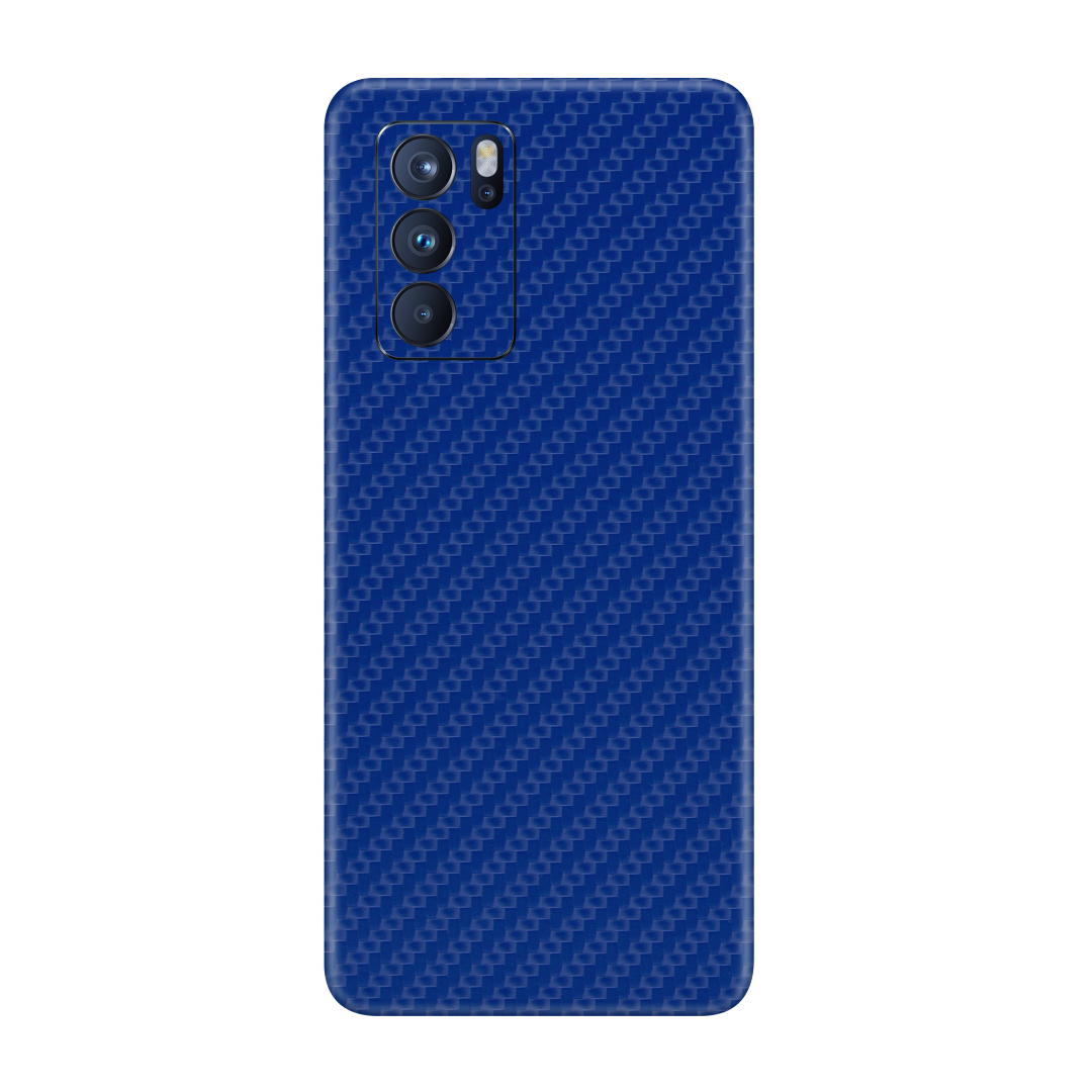 Carbon Fiber Blue Skin for Oppo Reno 6 Pro