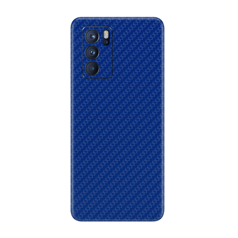 Carbon Fiber Blue Skin for Oppo Reno 6 Pro