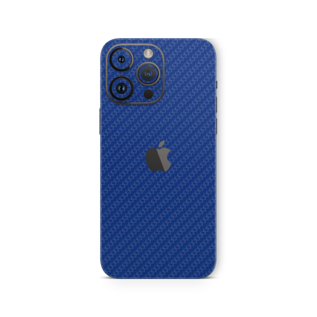 Carbon Fiber Blue Skin for Iphone 15 Pro Max