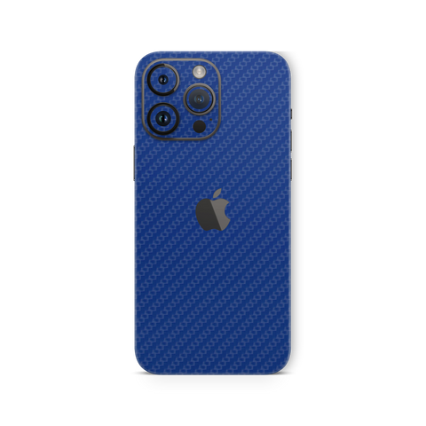 Carbon Fiber Blue Skin for Iphone 15 Pro Max