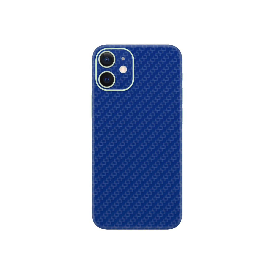 Carbon Fiber Blue Skin for iPhone 12 Mini