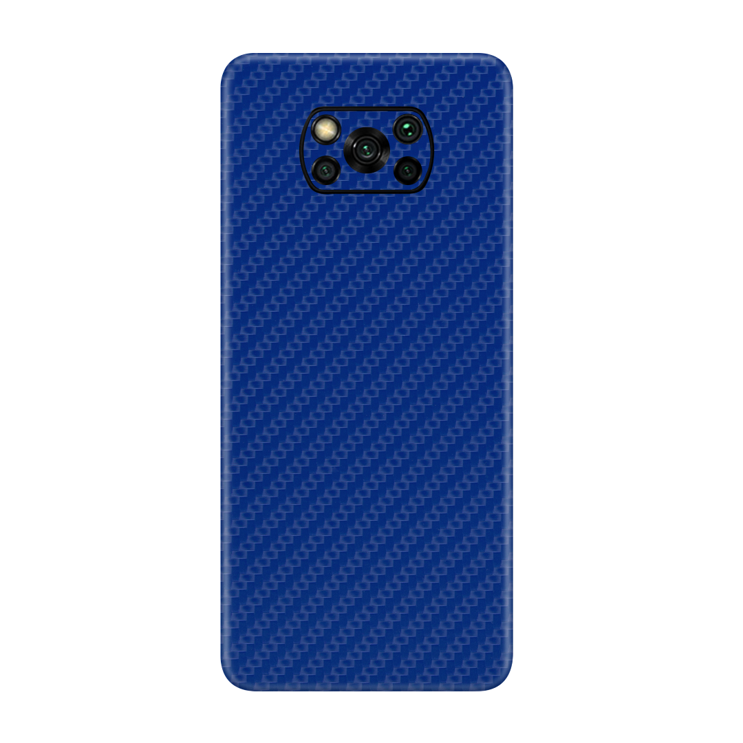 Carbon Fiber Blue Skin for Poco X3