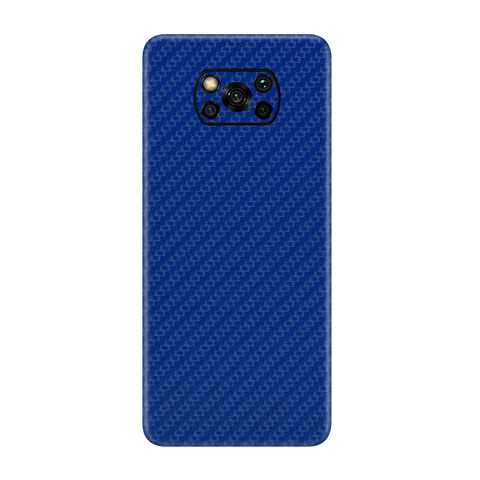 Carbon Fiber Blue Skin for Poco X3