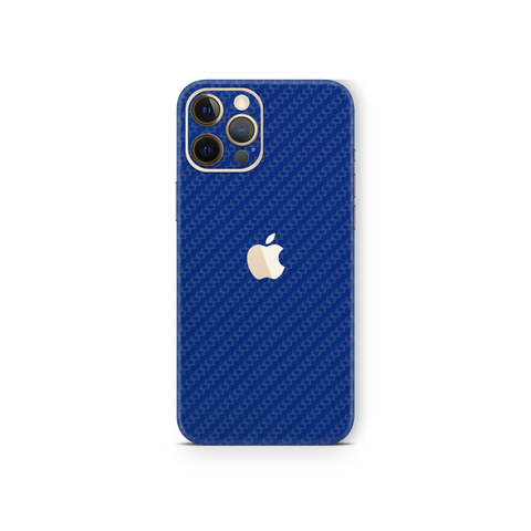 Carbon Fiber Blue Skin for iPhone 12 Pro