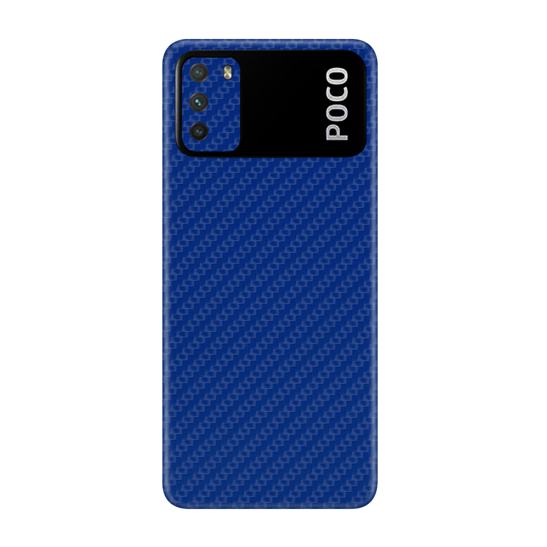 Carbon Fiber Blue Skin for Poco M3