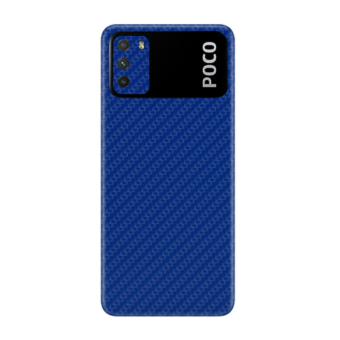 Carbon Fiber Blue Skin for Poco M3