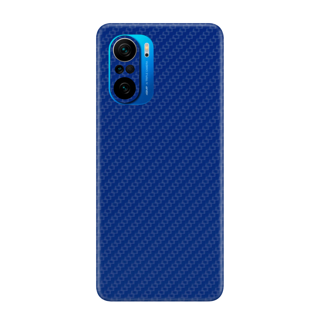 Carbon Fiber Blue Skin for Poco F3