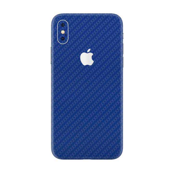 Carbon Fiber Blue Skin for iPhone XS