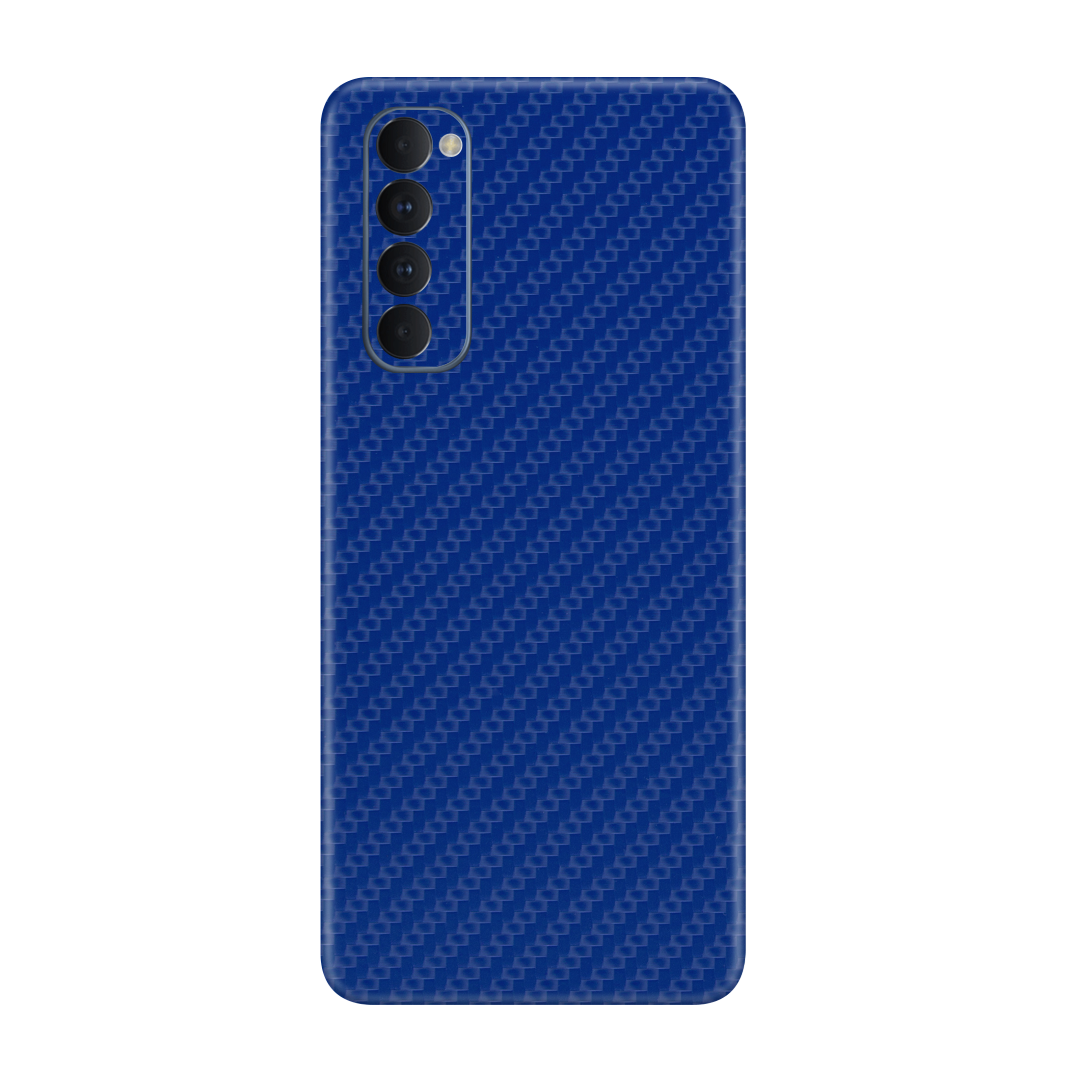 Carbon Fiber Blue Skin for Oppo Reno 4 Pro