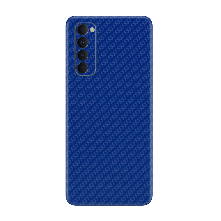 Carbon Fiber Blue Skin for Oppo Reno 4 Pro