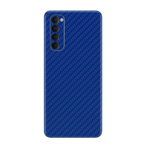 Carbon Fiber Blue Skin for Oppo Reno 4 Pro