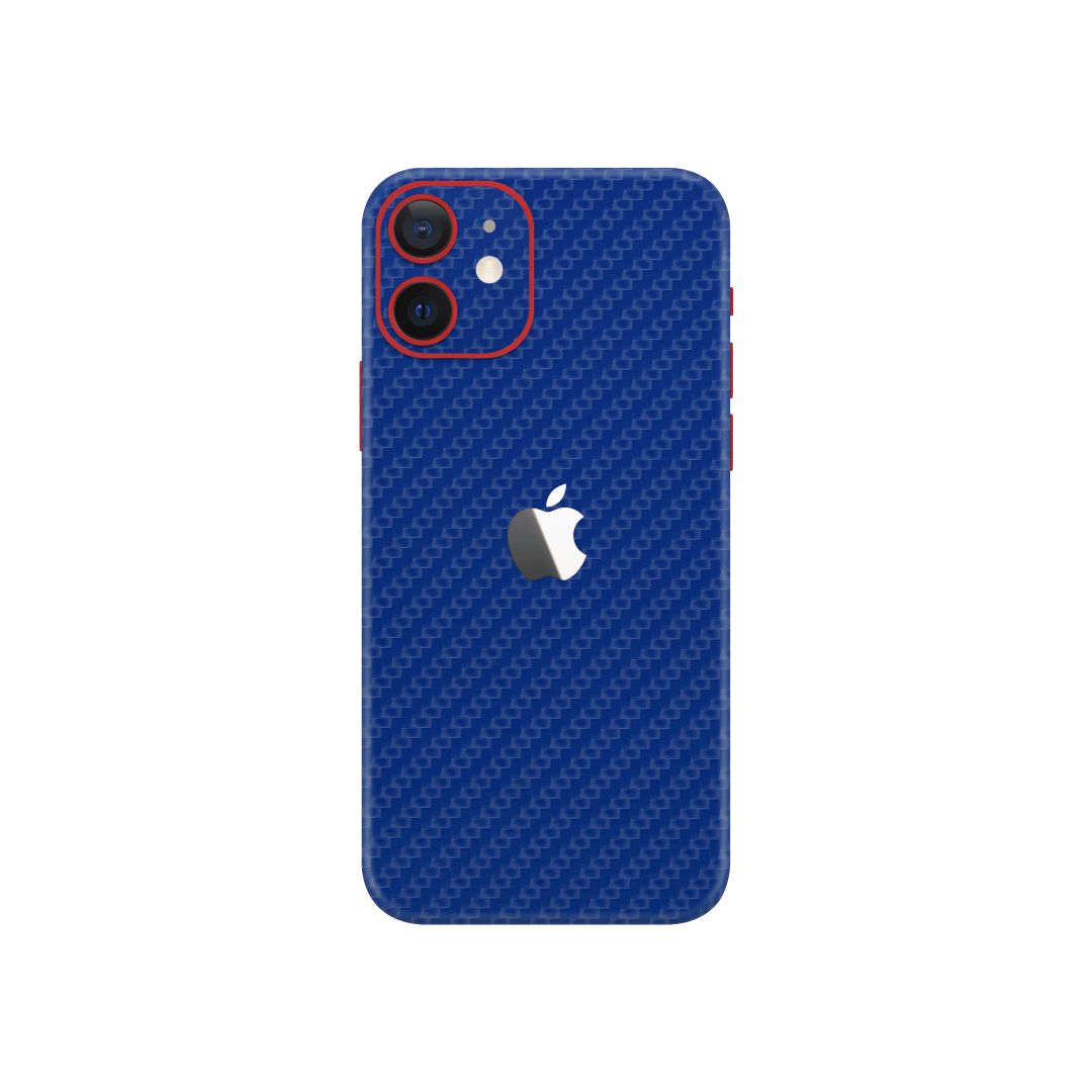 Carbon Fiber Blue Skin for iPhone 12