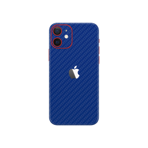 Carbon Fiber Blue Skin for iPhone 12