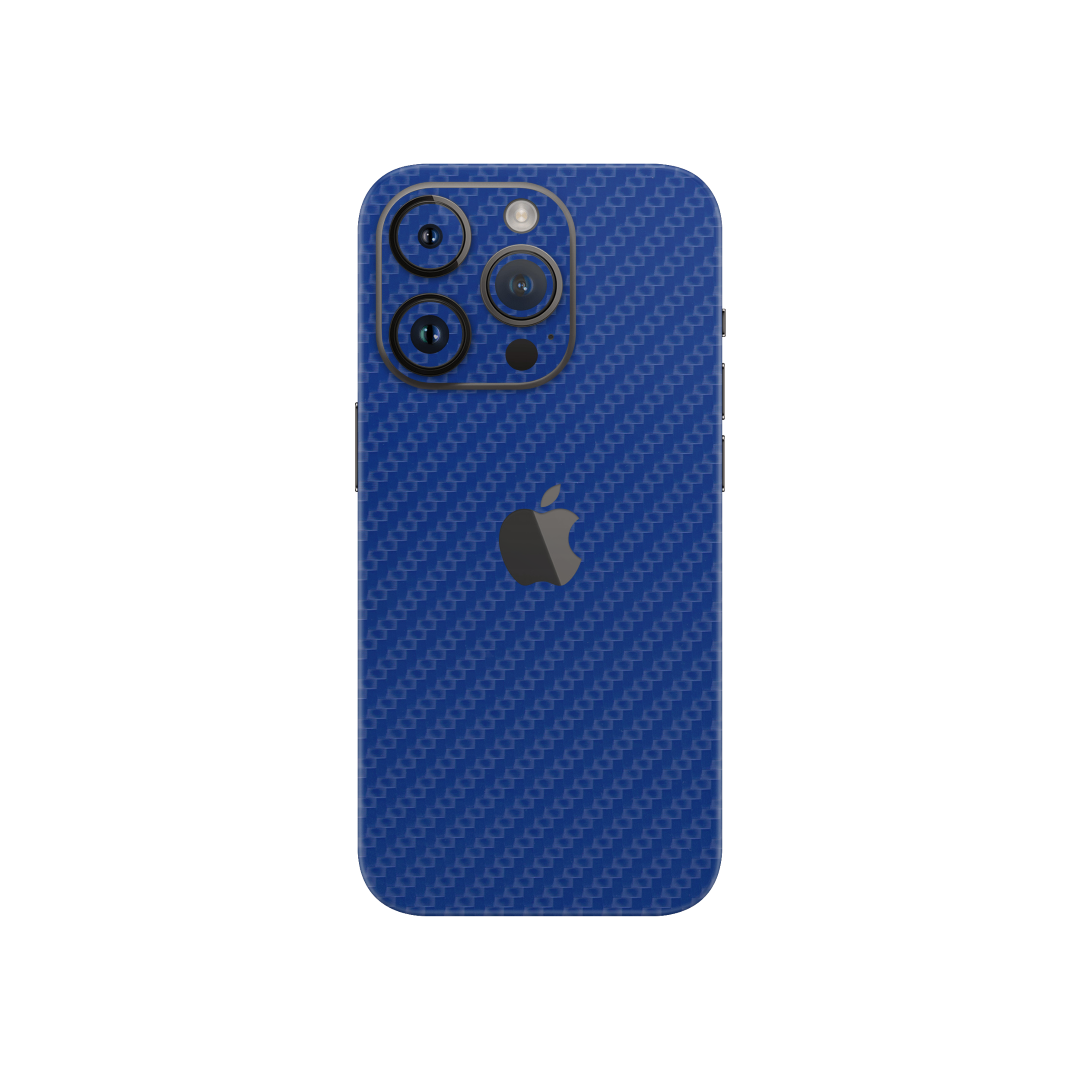 Carbon Fiber Blue Skin for Iphone 15 Pro