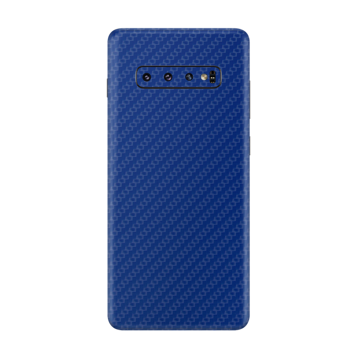 Carbon Fiber Blue Skin for Samsung S10 Plus