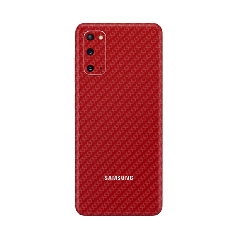 Carbon Fiber Red Skin for Samsung S20 Plus