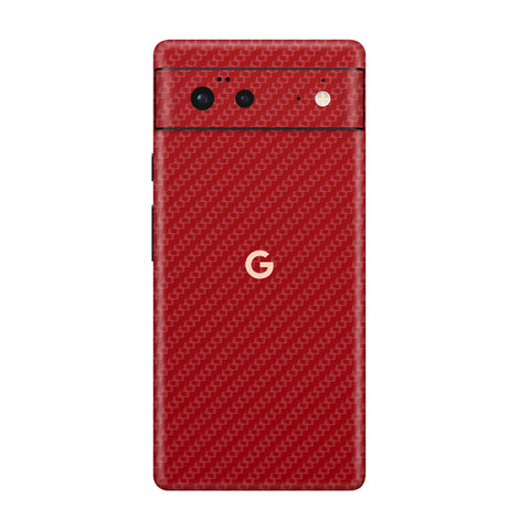 Carbon Fiber Red Skin for Google Pixel 6A