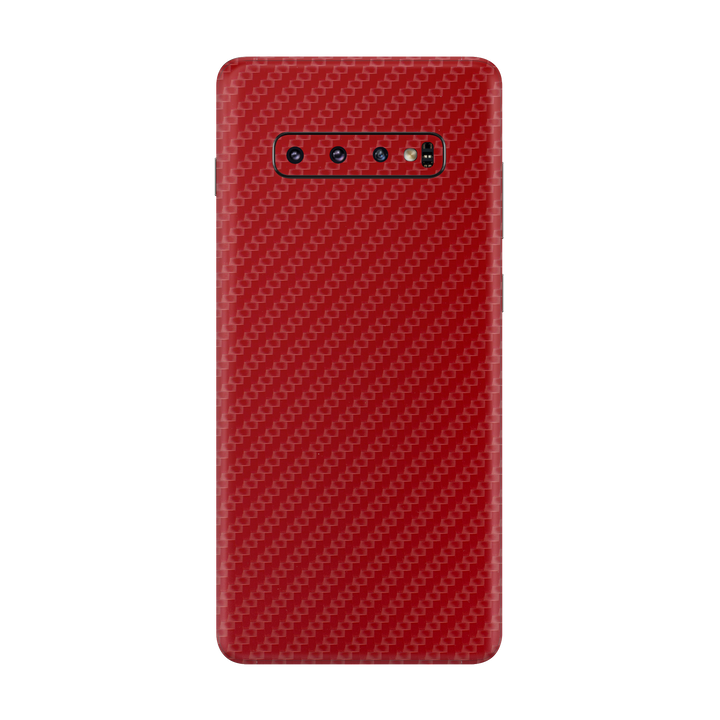 Carbon Fiber Red Skin for Samsung S10 Plus