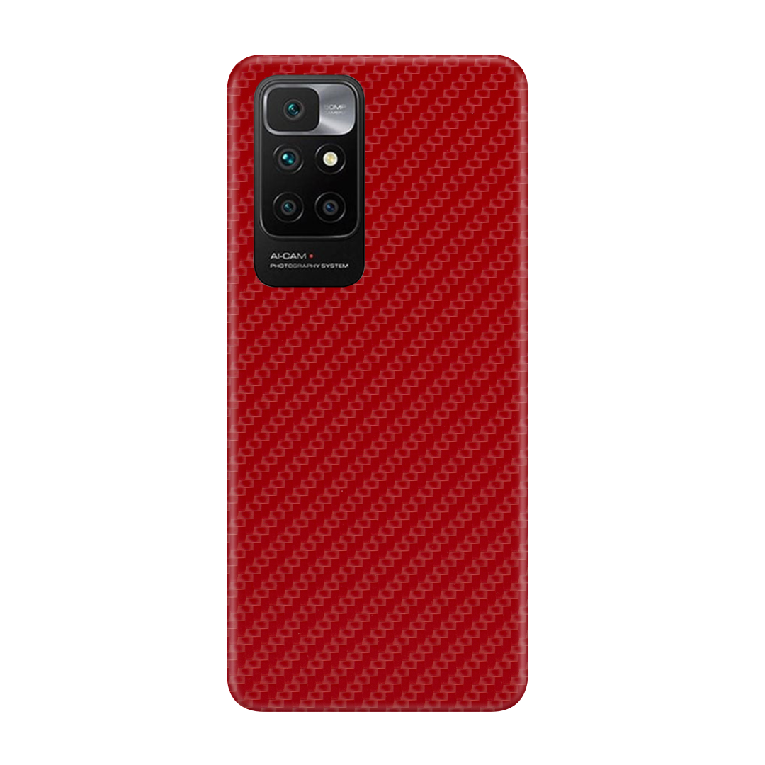 Carbon Fiber Red Skin for Redmi Note 10