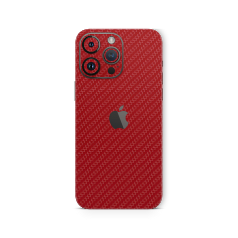 Carbon Fiber Red Skin for Iphone 16 Pro Max