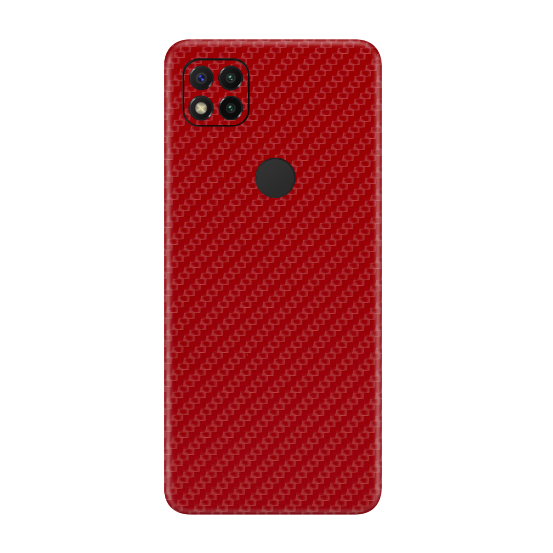 Carbon Fiber Red Skin for Redmi 9c