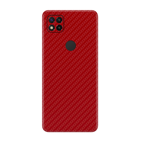 Carbon Fiber Red Skin for Redmi 9c