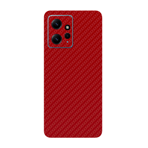 Carbon Fiber Red Skin for Redmi 12 4g