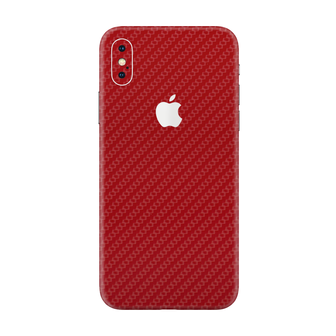 Carbon Fiber Red Skin for iPhone X