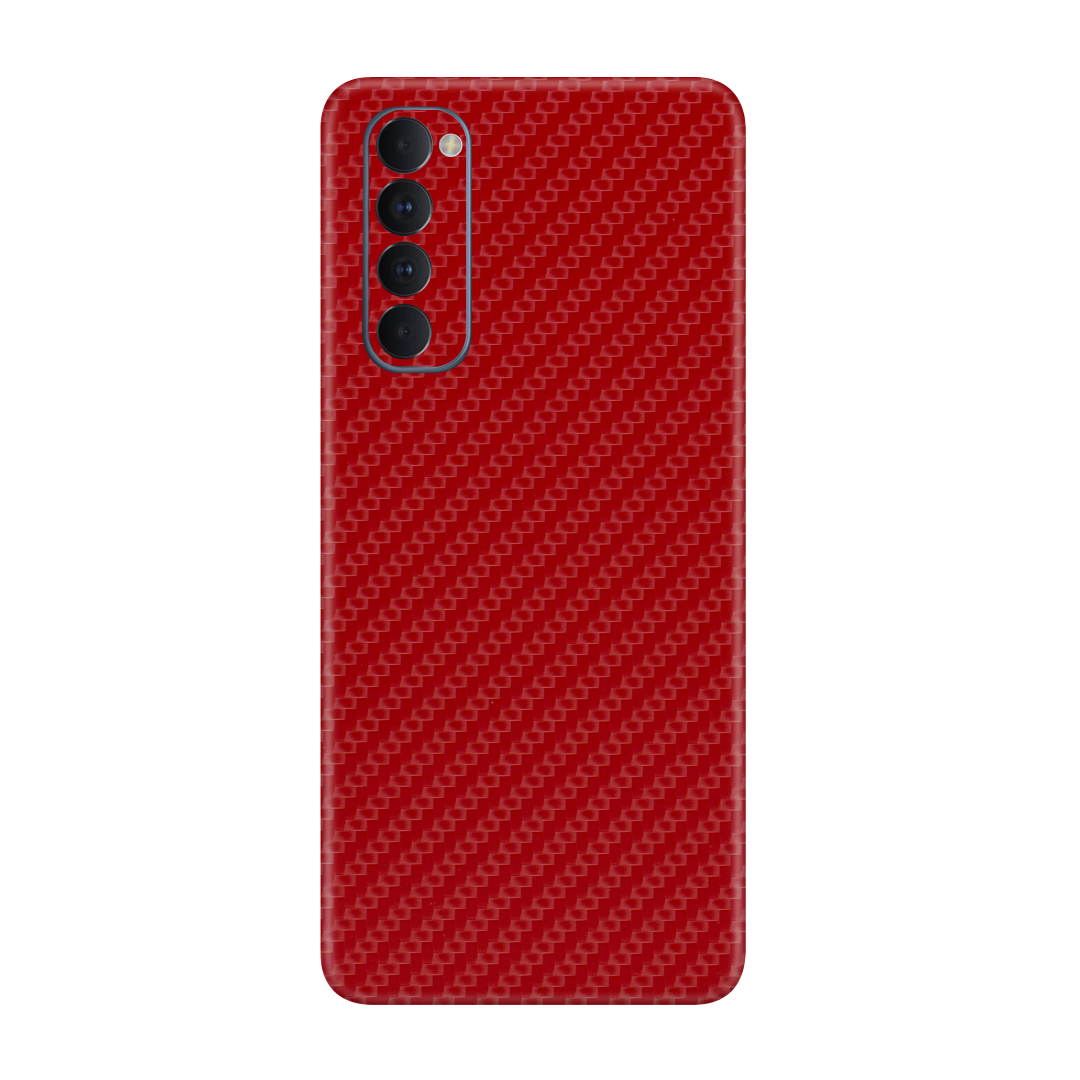 Carbon Fiber Red Skin for Oppo Reno 4 Pro