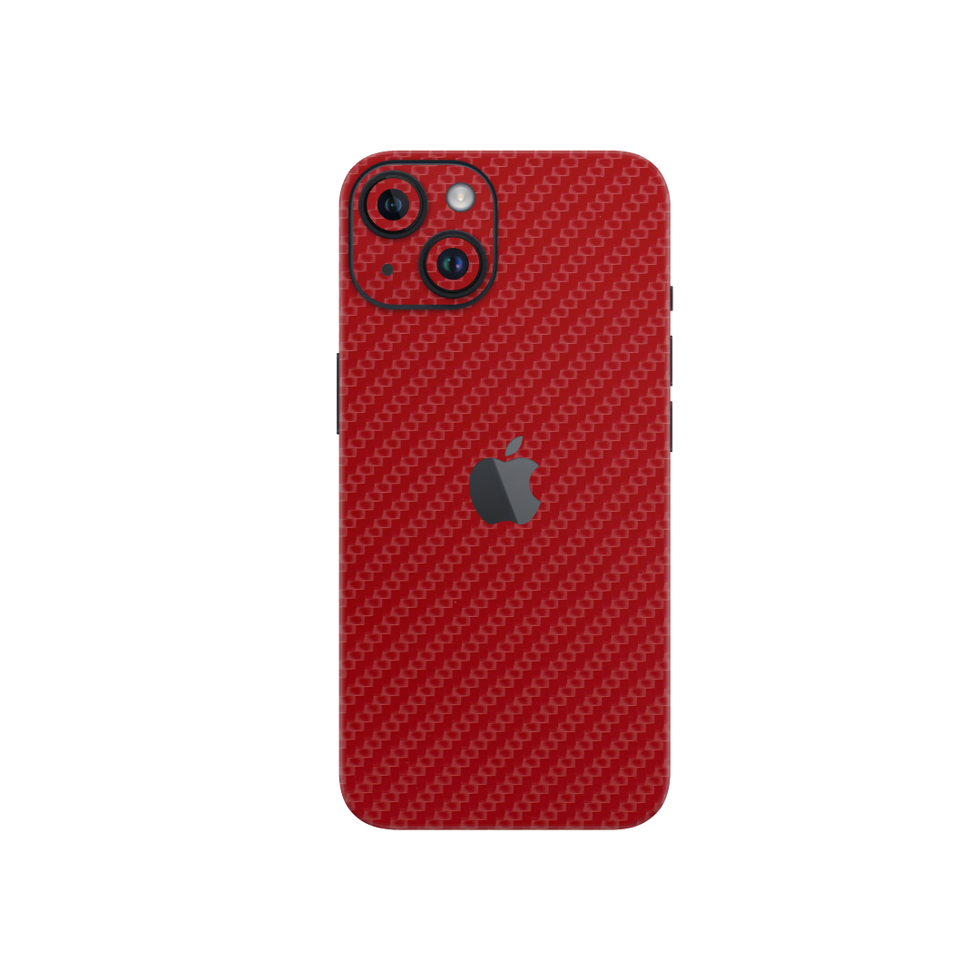 Carbon Fiber Red Skin for Iphone 15