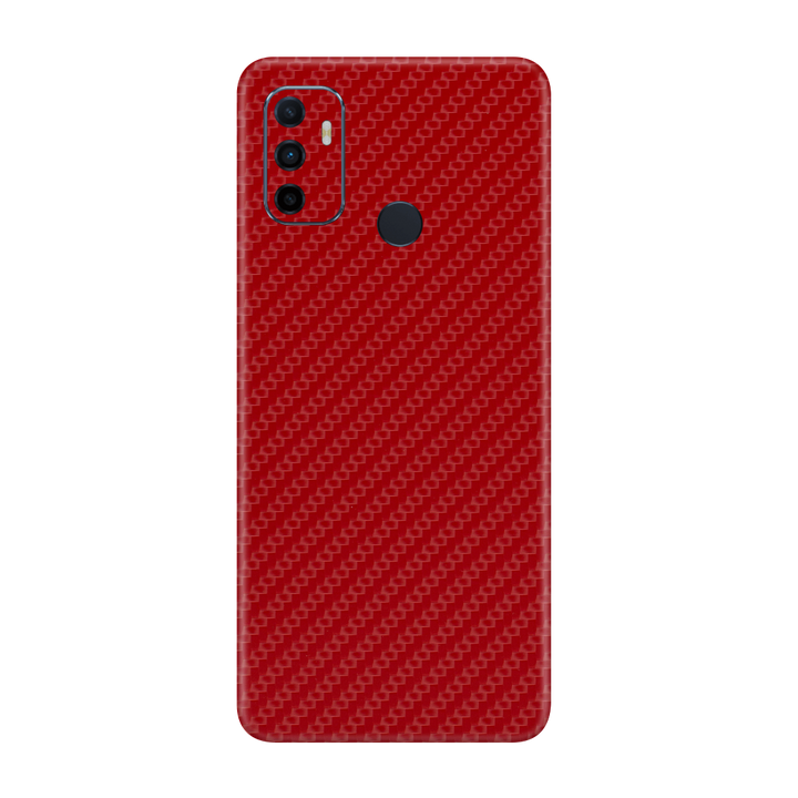 Carbon Fiber Red Skin for Oppo A53s