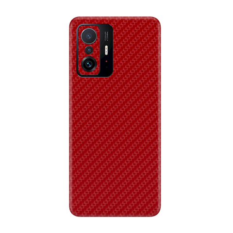 Carbon Fiber Red Skin for MI 11T Pro