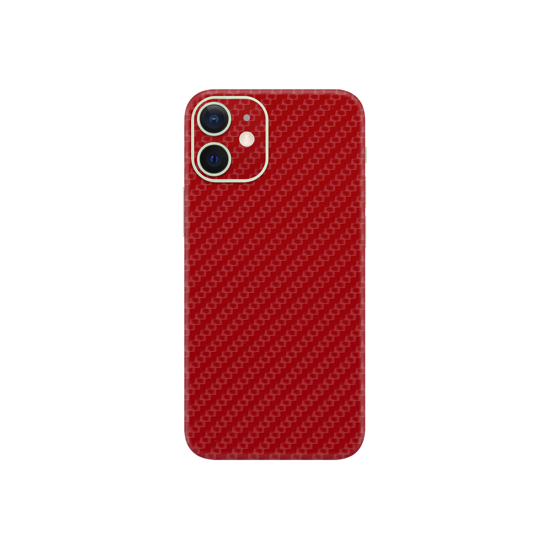 Carbon Fiber Red Skin for iPhone 12 Mini