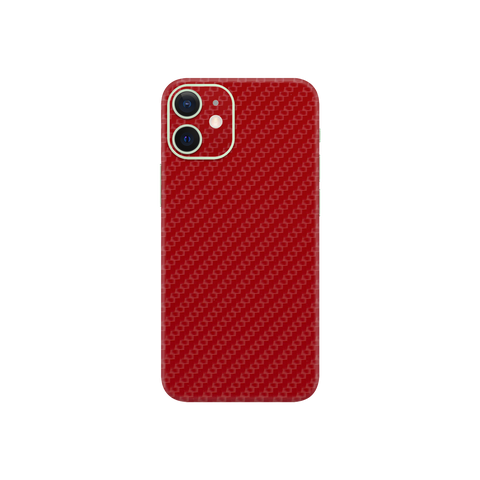 Carbon Fiber Red Skin for iPhone 12 Mini