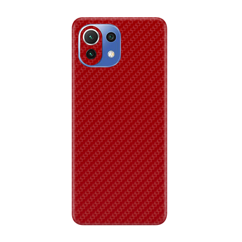 Carbon Fiber Red Skin for MI 11 Lite