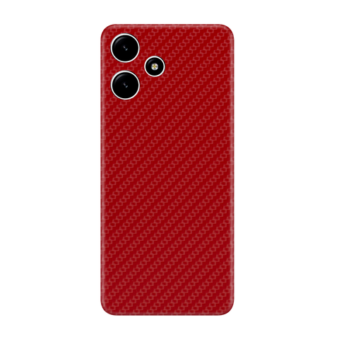 Carbon Fiber Red Skin for Redmi 12 5G