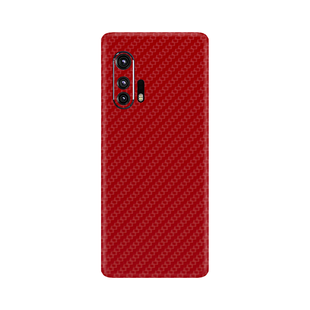 Carbon Fiber Red Skin for Motorola Edge Plus