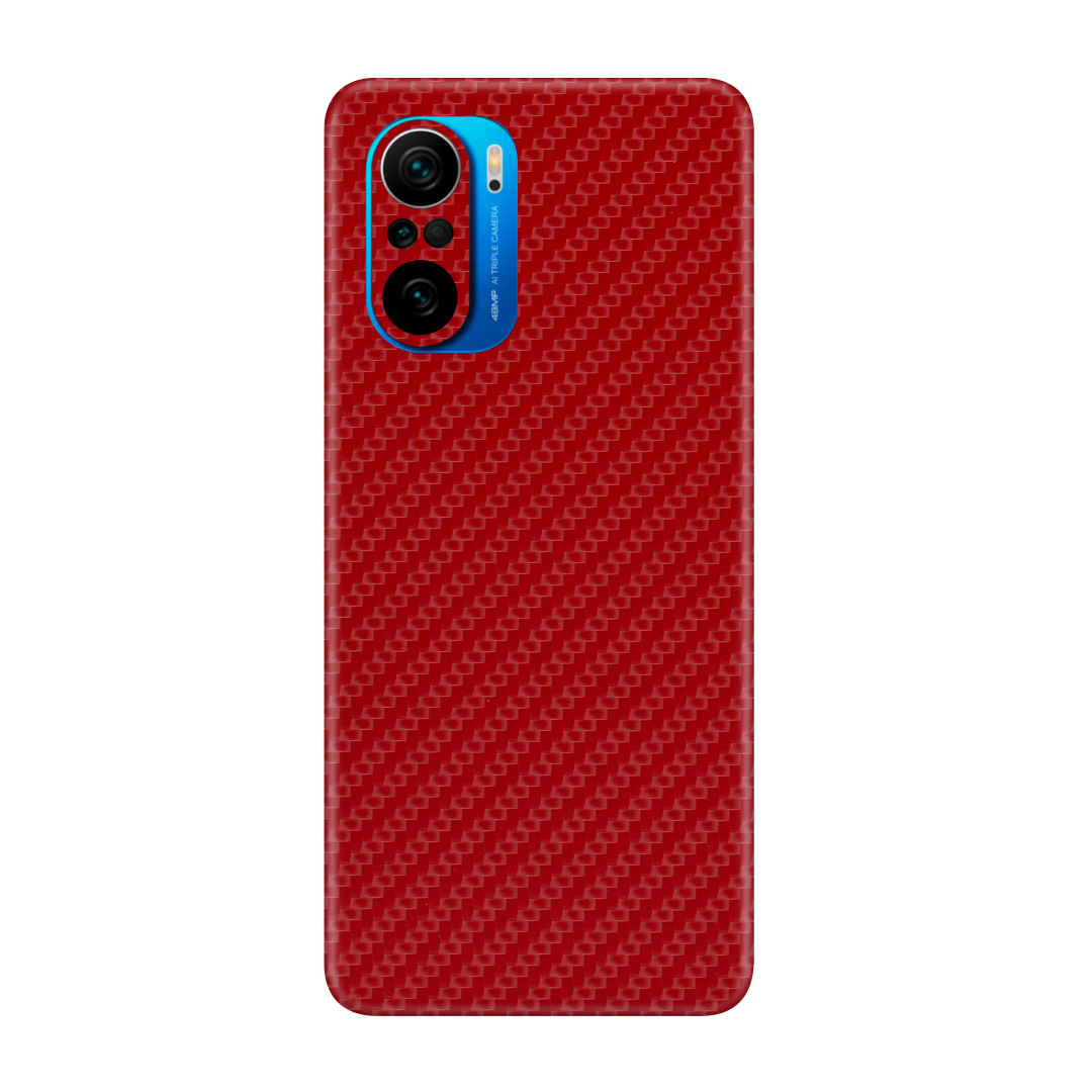 Carbon Fiber Red Skin for Poco F3