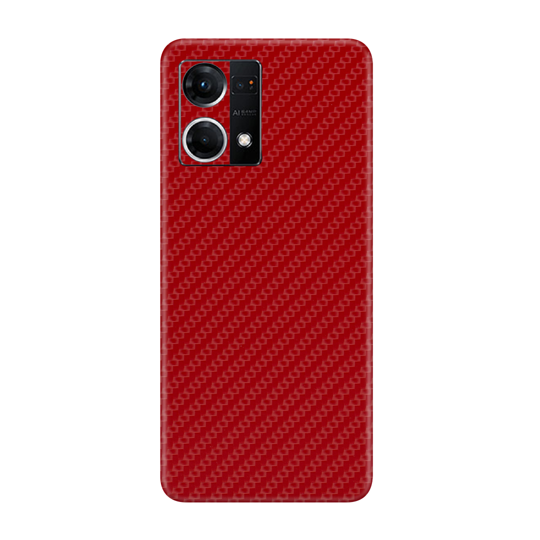 Carbon Fiber Red Skin for Oppo F21 Pro 4G