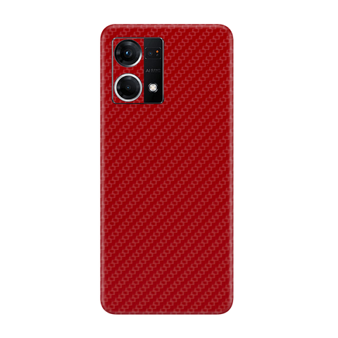 Carbon Fiber Red Skin for Oppo F21 Pro 4G