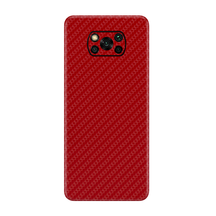 Carbon Fiber Red Skin for Poco X3 Pro