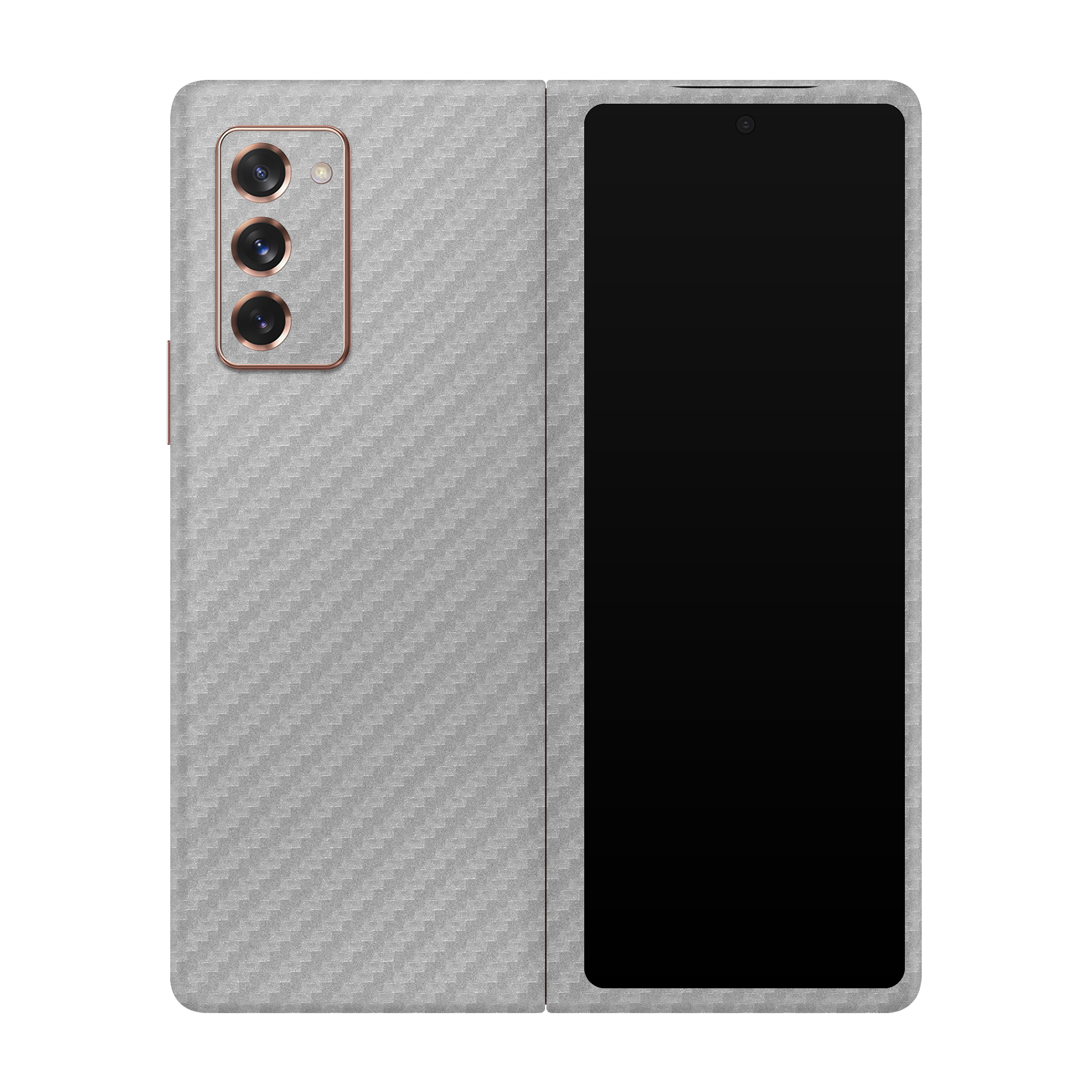 Carbon Fiber Silver Skin for Samsung Fold 2