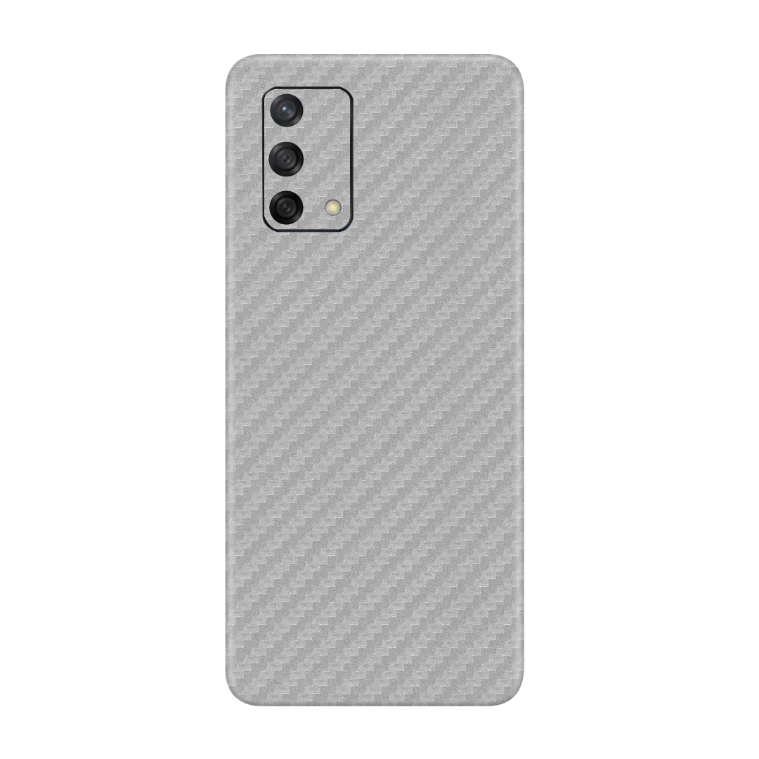 Carbon Fiber Silver Skin for Oppo F19