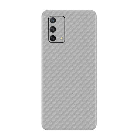 Carbon Fiber Silver Skin for Oppo F19