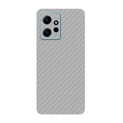 Carbon Fiber Silver Skin for Redmi 12 4g