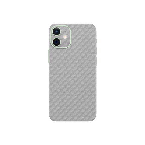 Carbon Fiber Silver Skin for iPhone 12 Mini