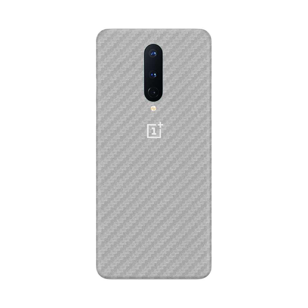 Carbon Fiber Silver Skin for OnePlus 8