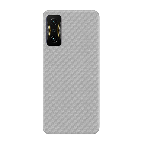 Carbon Fiber Silver Skin for Poco 4 GT